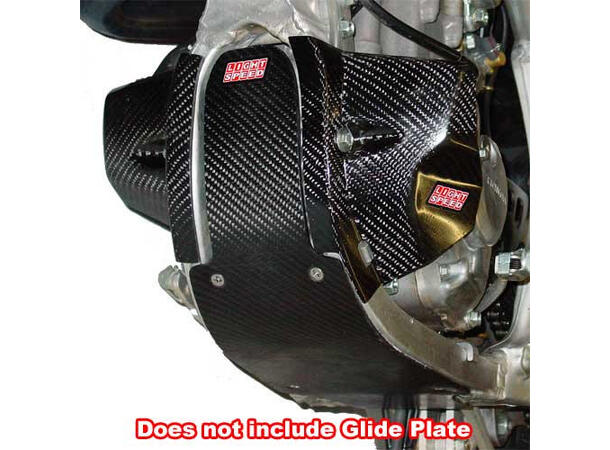 Light Speed Case Guards CRF450 02-04 Carbon, Høyre/Venstre, UTEN glideplate 